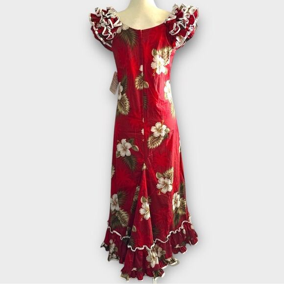 Pacific Legends Hawaiian Red and White Dress Size Small - Picture 3 of 15